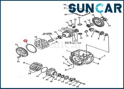 China 417-33-11430 selo da substituição de KOMATSU dos carregadores do anel WA100-1 WA120-3 do selo do reparo da caixa de engrenagens à venda