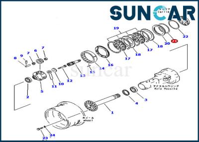 China Selo do carregador da roda de WA320-3 KOMATSU 419-33-21412 Axle Sealing Ring 4193324412 à venda