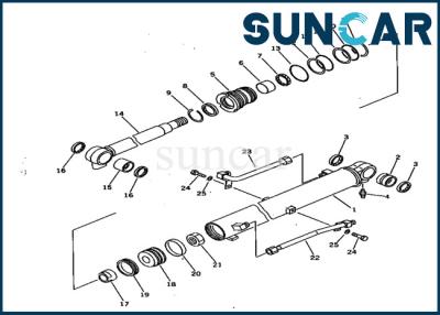 중국 707-99-15710 Komatsu PC28UU-1 붐 실린더 씰 키트 내유성 내부 서비스 키트 교체 판매용