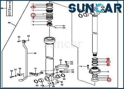 China cilindro hidráulico de Kit Fits John Deere 70.00x100.00 del servicio del cilindro del cubo 4S00849 en venta