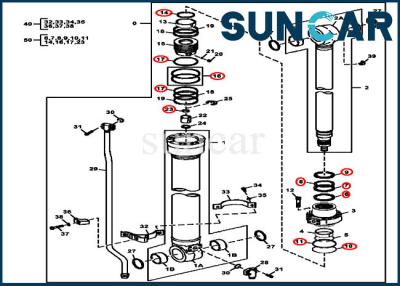 Chine phoque Kit Excavator Repair Kit For 120D 135D 130G John Deere Cylinder 9288686G du bras 4S00847 à vendre