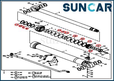 China FYA00012900 Arm Cylinder Repair Seal Kit 135G 130G John Deere Good Sealing Performance Kits for sale