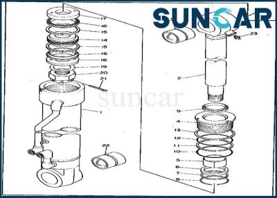 China 0265107 Stabilizer Cylinder Kit 495D 595 Deere Seal Repair Kit Excavator Hydraulic Seal Kit for sale