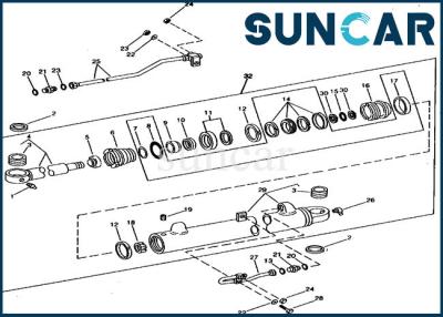 China RE15905 Replacement Boom Cylinder Seal Kit Fits 690B 690C JOHN DEERE Models for sale