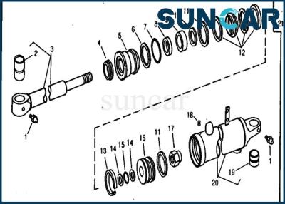 China 690 690B John Deere RE21406 Hydraulic Replacement Arm Cylinder Sealing Kits for sale