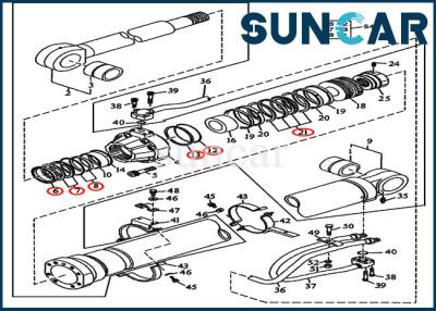 China 790D John Deere AT192098 Boom Bucket Oil Seal Kits Hydraulic Cylinder Sealing Kit for sale