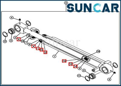 China Ajustes 60D 50C 50ZTS JOHN DEERE de los equipos de reparación del CYL de Kit Bucket Clamp del sello del cilindro AT260416 en venta