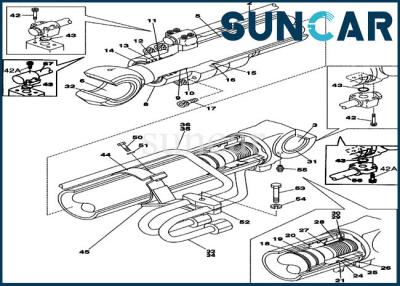 China LZ00445 het COMPUTER-AIDED SOFTWARE ENGINEERING CX210N CX210LR van Kit Boom Repair Kits Fits van de cilinderverbinding Verzegelend Deel Te koop