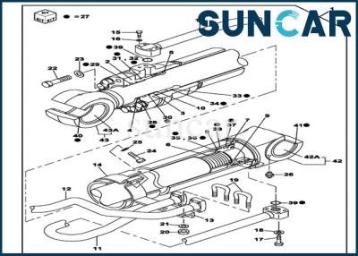 China LZ007300 van de Verbindingskit hydraulic cylinder kits fits van de boomreparatie het COMPUTER-AIDED SOFTWARE ENGINEERING CX350B CX330 Delen Te koop