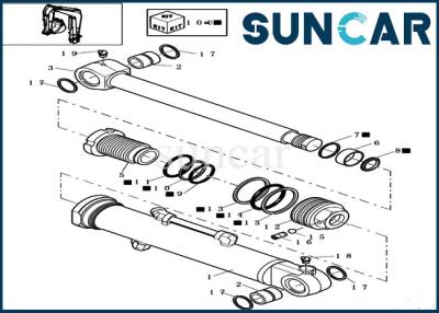 Chine Équipement lourd de cylindre des kits 72275474 de bouteur de lame de joint de réparation de CAS standard de Kit Fits CX16B à vendre