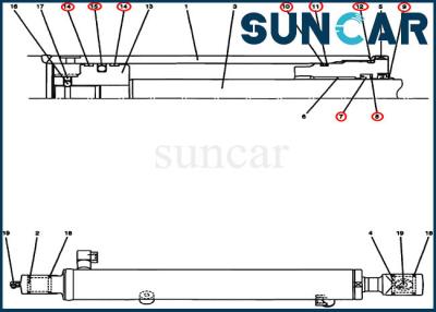 China PU01V00035R300 Hydraulic Bucket Cylinder Repair Seal Kit Excavator CX17B Case Replacement Kits for sale