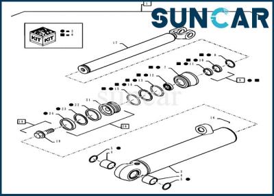 China 87434292 van de de Reparatieverbinding van de liftcilinder van de de Modellenlader van Kit Fits Case 521D 521F 521E de Vervangingsdelen Te koop