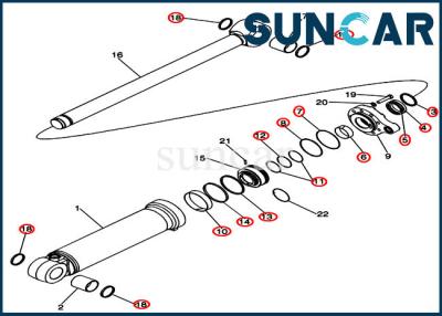 China Hydraulic Oil Seal Kit 84327732 Tilt Cylinder Repair Seal Kit For Case Model 921F Wheel Loader for sale