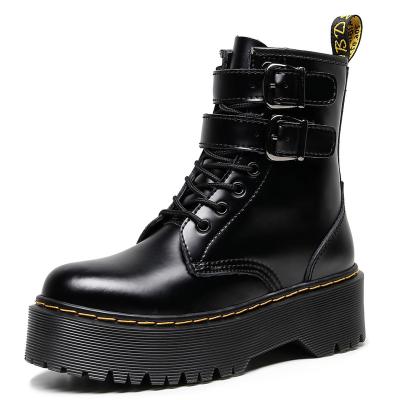 China Wholesale Fashion Waterproof Trend Plus Size Ladies Custom Ankle Shoes 6cm Thick Unique Leather Boots For Women Women 2022 Boots for sale