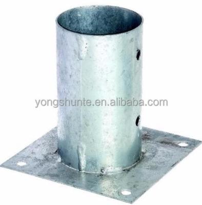 China Steel screw socket for circular wooden poles hot-dip galvanized for sale