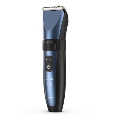 China Car Private Label LED Display Powerful 2600 mah Shaving Trimmer Ceramic Blade Hair Cutting Clippers for sale