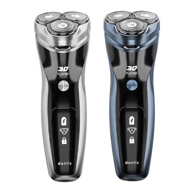 China Triple Blade Multifunctional Rotary 3D Shaver Rechargeable Waterproof With LCD Display Profession Electric Shaver for sale