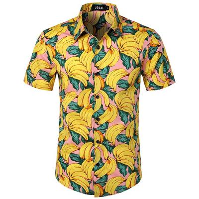 China Competitive Price Wholesale Custom Sublimation Printed Mens Summer Hawaiian Shirts Anti Shrink Fail Mens Shirts for sale