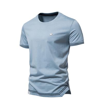 China New hot sale anti-pilling style summer crew neck sports refine T-shirts for men 100% cotton for sale