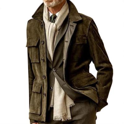 China 2022 Popular Suede Fashion Casual Coat Breathable For Men's Stylish Custom Made Men's Coat for sale