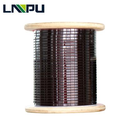 China Flat Enameled Aluminum Wire Transformers UL International Standards Enameled Aluminum Coiling Wire 18 Gauge Enameled Aluminum Reinforcement Wire Class155 for sale