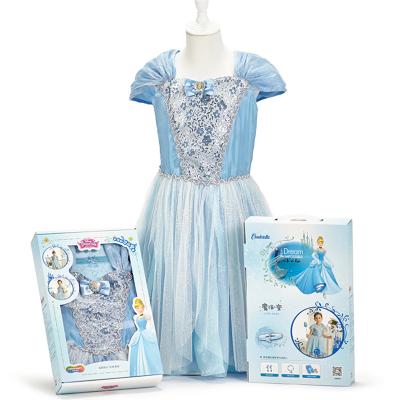 China Genuine/Safe/Attractive Disney Princess Role Play Girl Costume Kids Clothing Cinderella Gown For Children for sale