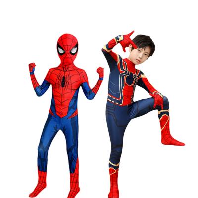 China Genuine/Safe/Comfortable High Quality Marvel Cosplay Costume Kids Spider-Man Costume Classic Jumpsuit for sale