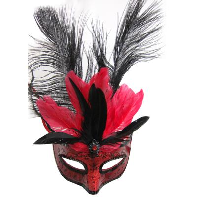 China Gothic Mask Party Halloween Masquerade Decoration Carnival Feather Mask Festival Party Prop For Women for sale