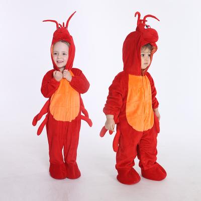 China Popular 10% 90% Polyester 90% Spandex Factory Sea Lobster Animal Halloween Mascot Kids Holiday Cosplay Costumes for sale