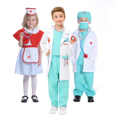 China Classic Polyester Kids Profession Costume Dress Doctor And Nurse For Halloween Festival Party for sale