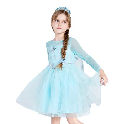 China Anti-wrinkle Party Girls Costume Fairy Princess Elsa Costume Dress for sale