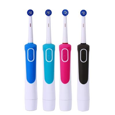 China Rotary Head AAA Electric Toothbrush Round Dry Head 107 Round Battery Powered for sale