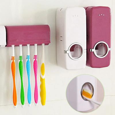 China Sustainable New Bathroom Automatic Toothpaste Dispenser And Toothbrush Holder for sale