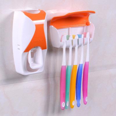 China Sustainable Wall Mounted Multi Function Toothbrush Holder Toothpaste Dispenser B536 for sale