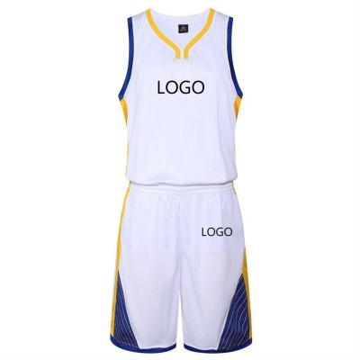 China Custom Logo Wholesale Blank Youth Basketball Anti-UV Tank Tops Sets Plus Size Men Basketball Wear Uniforms for sale