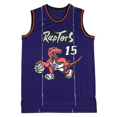 China Retro USA Tank Tops Antibacterial Antibacterial Raptor Basketball Uniform Shirts Embroidered Basketball Tank Top for sale