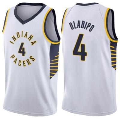 China Wholesale Antibacterial USA Tank Top Design Basketball Uniforms Sublimated #4 Victor Oladipo Basketball Jersey for sale