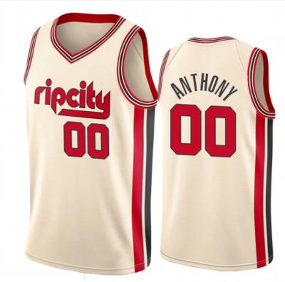 China Basketball Uniforms 03#mccollum 00#anthony #0 Lillard Embroidery Basketball Tank Tops Antibacterial Mens Antibacterial Mens Trail Blazers Tank Tops for sale