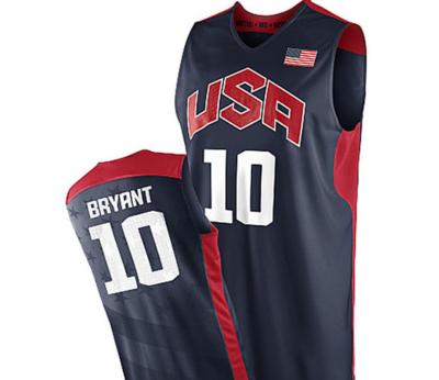 China Wholesale Custom High Quality Antibacterial Embroideriied USA Basketball Tank Top Us Dream Team 10 Kobe Bryant Jerseys for sale