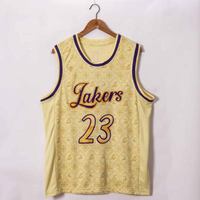 China Wholesale High Quality Antibacterial Basketball Tank Tops For 2021 Season James 23 Tank Tops for sale