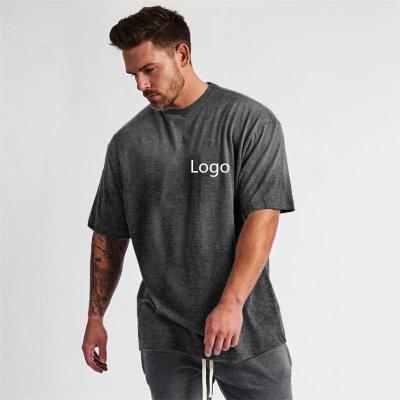 China Wholesale Custom Logo Men's Anti-Wrinkle Casual Plain Loose Fit Cotton T-shirts Men for sale