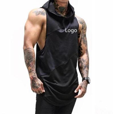 China Wholesale Custom Logo Men Tank Tops QUICK DRY With Hooded Gym Fitness Tank Top Cotton Men Workout Tank Tops for sale