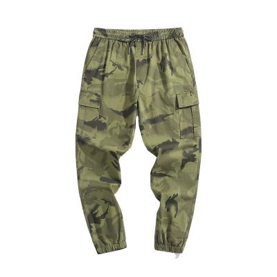 China Wholesale Custom ODM Male Casual Solid Men's Anti-Wrinkle Logo Sweatpants Men Pockets Pants Cotton Camouflage Men's Cargo Pants for sale