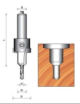 중국 TCT countersink 비트 레드 (LH) 또는 페인트 표면 (RH) 검정색 판매용