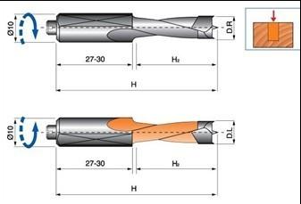 China TCT Bits voor meerdere boren machines-stalen body met thermische behandeling Te koop