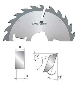 China Multi TCT circular saw blades with carbide wipers, finished cutting surface for sale