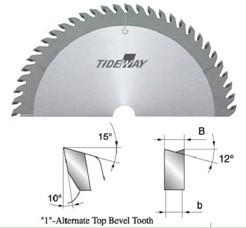 China Conical tooth TCT Saw blades for cutting laminated panels for sale