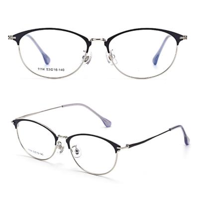 China Fashion Titanium Glass Optical Frames 1114 Glass Optical Frame Wholesale High Quality Eyewear zu verkaufen