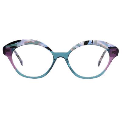 중국 Best Quality Acetate Optical Frames P6133 2021 Optical Frames Multicolor Acetate Glasses Wholesale Cheap Anti Blue Light Glasses 판매용