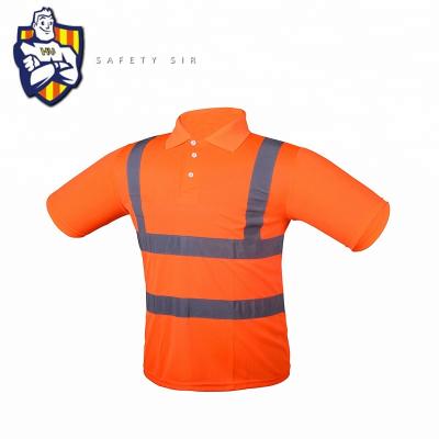 China Various Size High Visibility Traffic Warning Safety Orange Reflective Shirt for sale